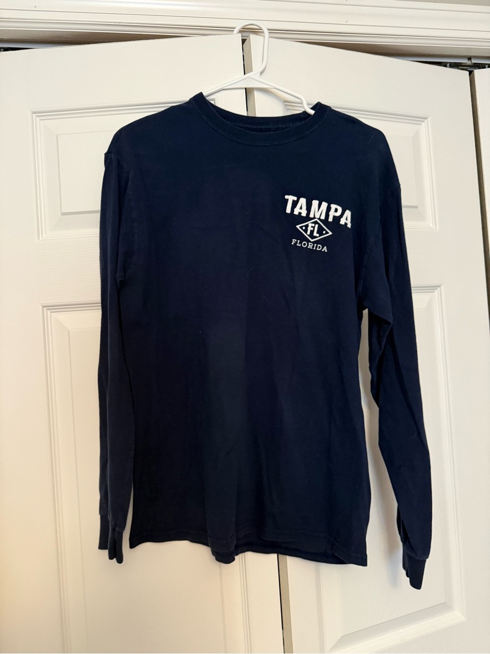 Tampa Florida Navy Long Sleeve Tee